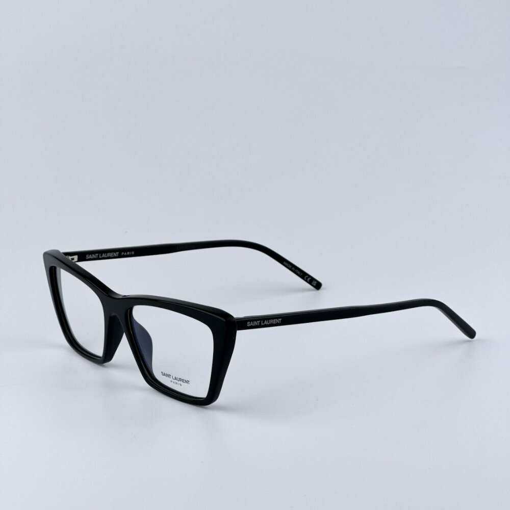 Saint Laurent SL737 Mica Thin OPT 001 BRAND NEW Eyeglasses Black Cat Eye Unisex